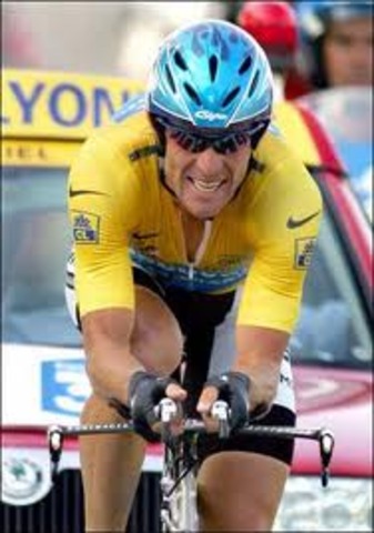 Cyclist Lance Armstrong wins his fourth consecutive Tour de France.