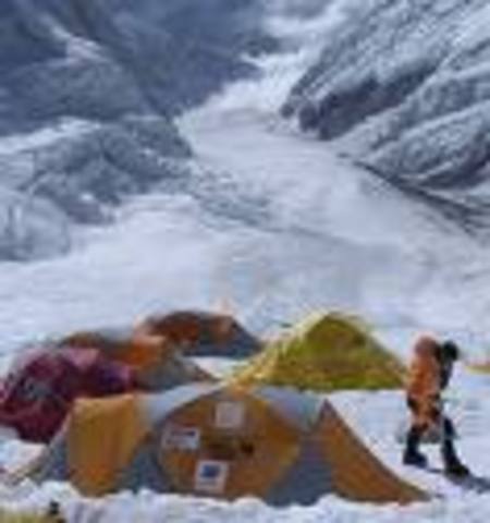 Reach 16,200 feet, the Lobuje.