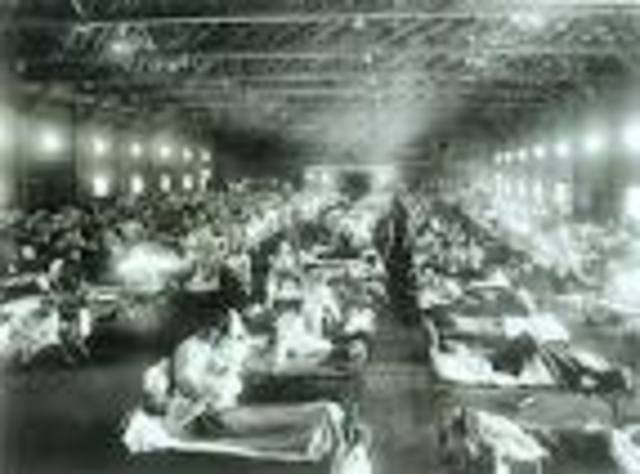 Influenza epidemic after World War I kills more people than war