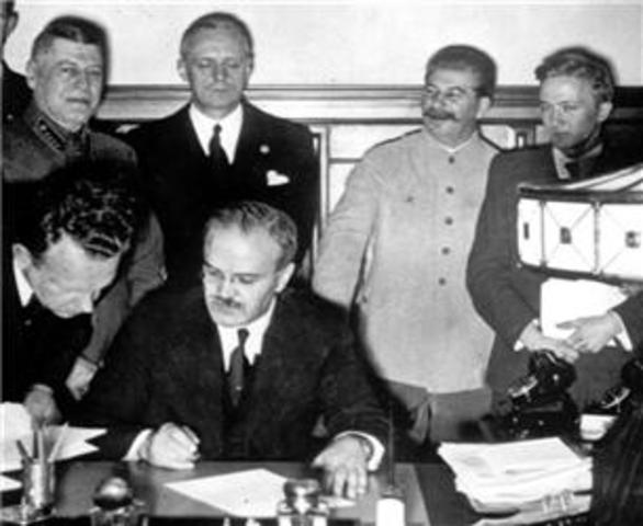 Nazis and Soviets sign Non-Aggression Pact