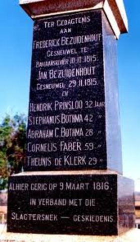 Slagtersnek Rebellion in Southern Africa