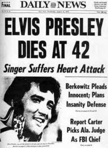 Elvis Presley dies