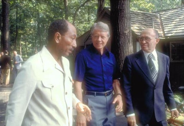 Carter Helps Negotiate Camp David Accords