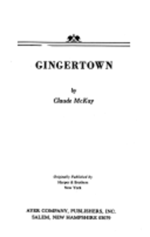 Gingertown by Claude McKay