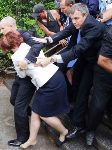 5. violent clashes between the 50 police and angry crowd