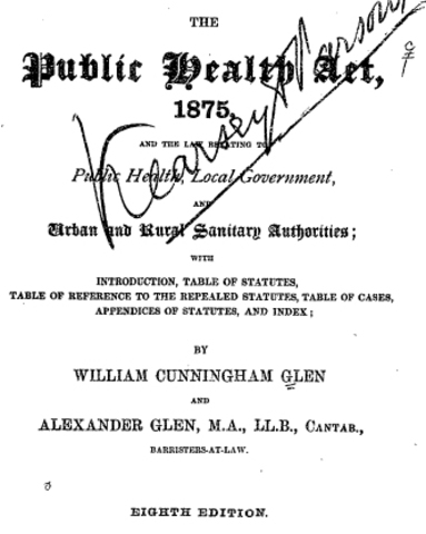 1875 - British Public Health Act