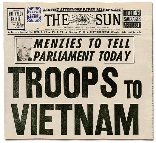 U.S. combat troops arrive in Vietnam
