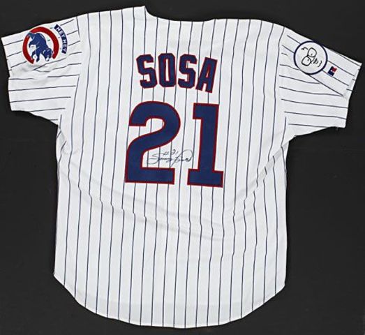 Sammy Sosa 66 homerun autographed jersey