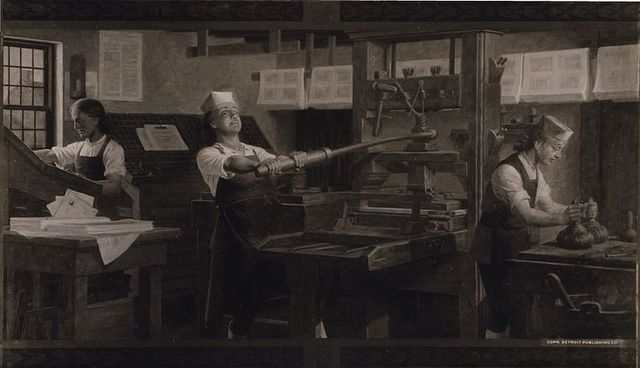 Opened His Own Printing Shop in Philadelphia