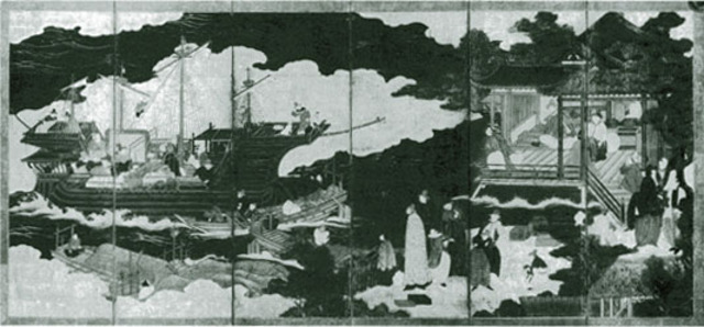 First Europeans arrival in Japan