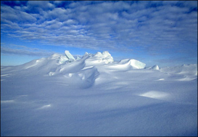 Accumulation of Ice at the Poles