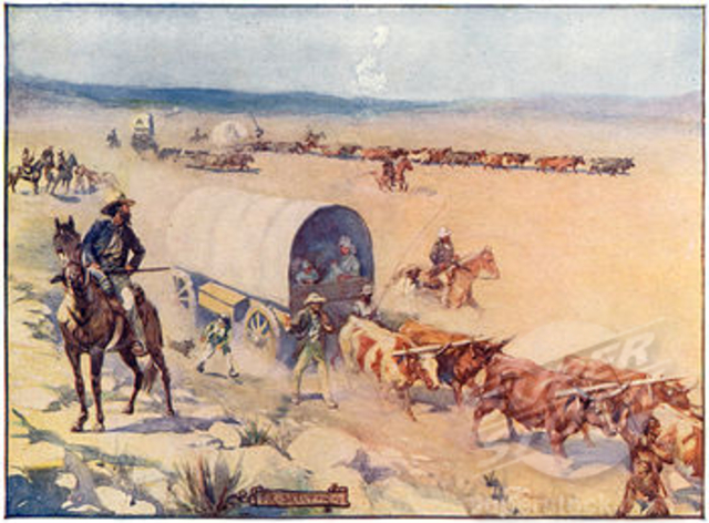 Boer's Great Trek in South Africa