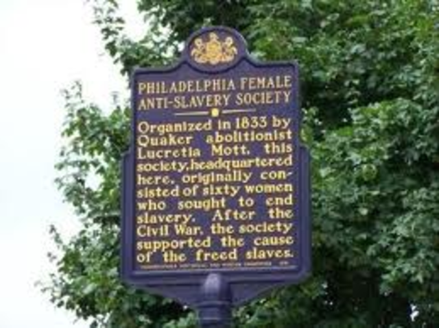 Philadelphia Female Anti-Slavery Society established