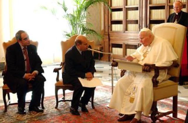 Meets Palistine Liberation Organization leader