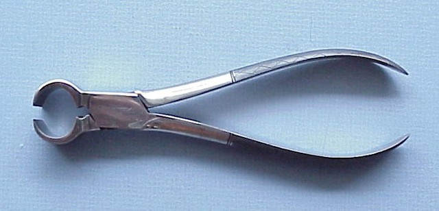 End cutting bone forceps