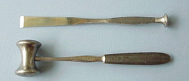 Bone hammer and chisel