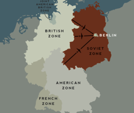 Germany divided into four zones