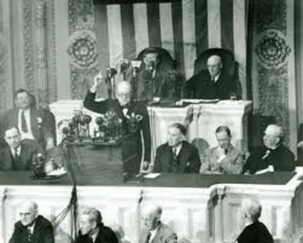 Churchill adresses parliment after losing Dunkerque