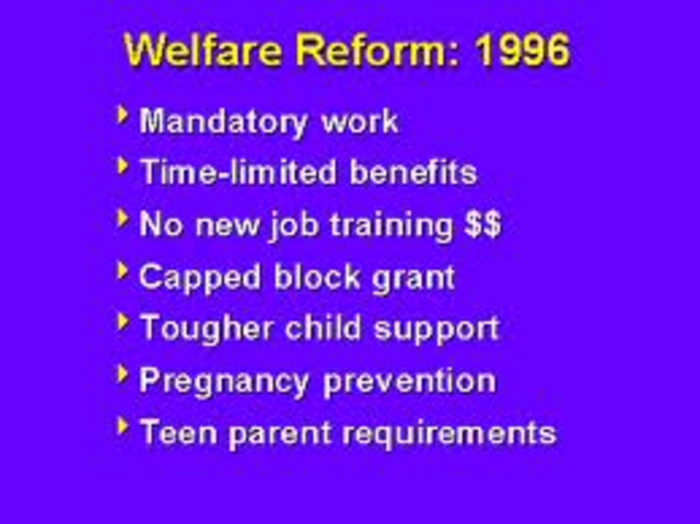 Welfare Reform Act