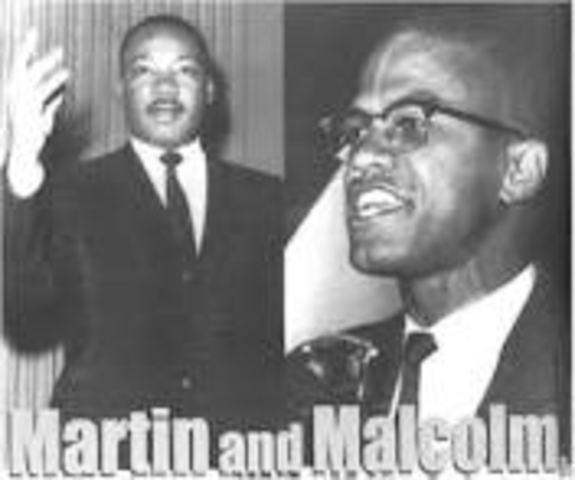 Malcom X and Martin Luther King Jr.