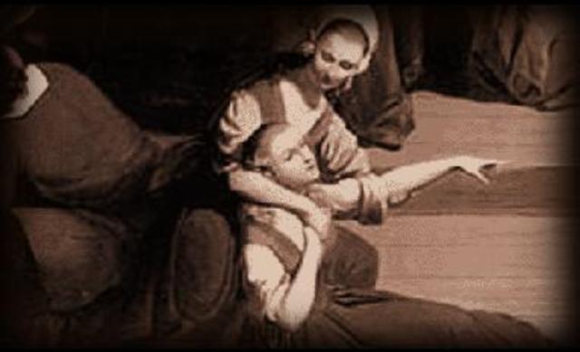 First public display of affliction of witchcraft in Salem