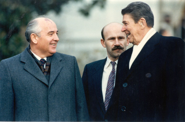 Mikhail Gorbachev ascends to power in Soviet Union