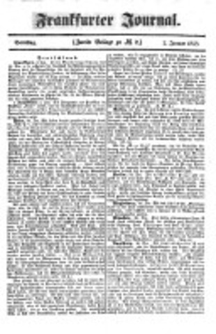 Francfort del Meno, aparece el |Frankfurten Journal en Italia