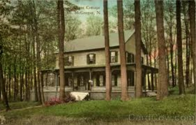 Grant dies at Mount McGregor, New York