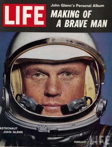 Astronaut John Glenn circles the earth