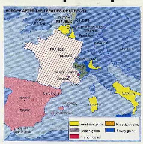 Treaty of Utrechts ends Spains empire