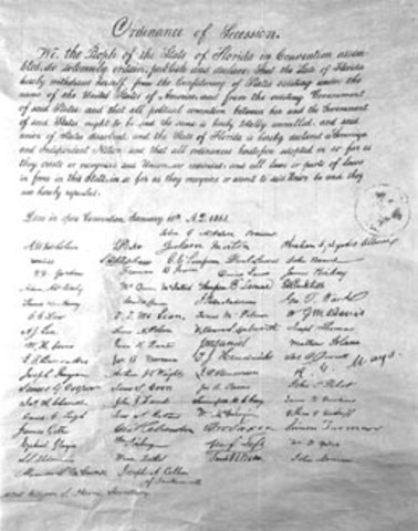 Florida Seceds From The Union