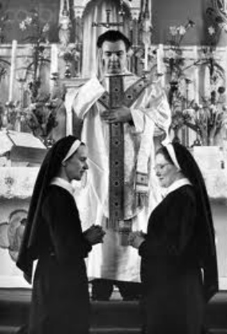 Made her temporary vows as a nun