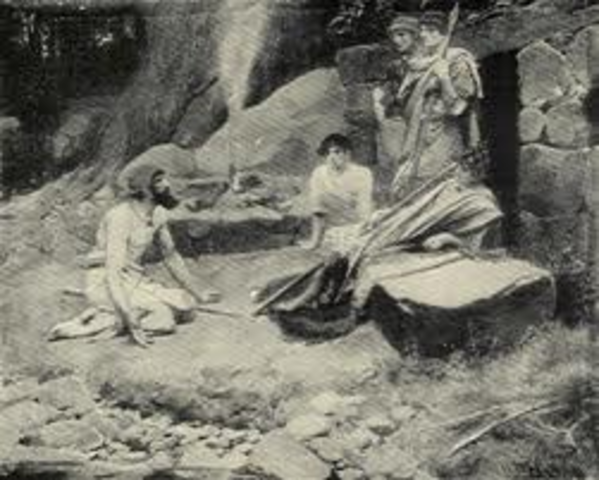 Odysseus meets his faithfull servant.