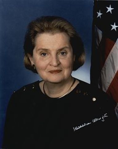 Madeleine Albright is nominated by Bush