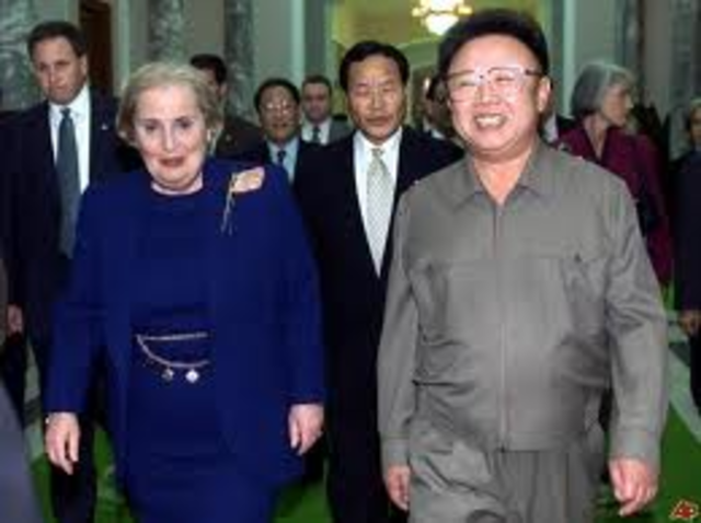 Madeleine Albright meets Kim Jong il