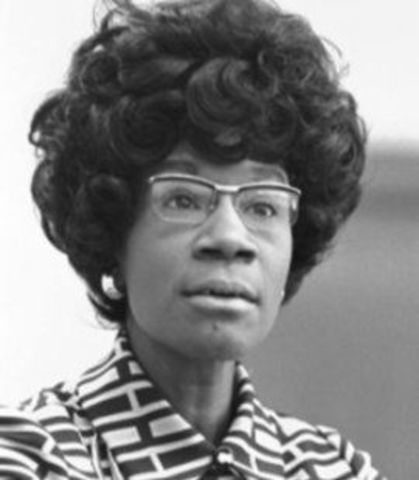 Shirley Chisholm becomes first African American candidate for President