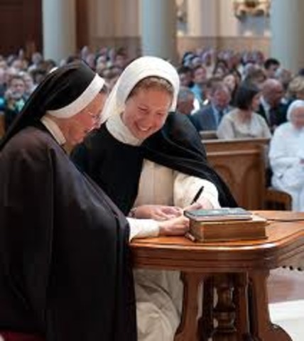 Teresa took her Offical Vows as a Nun