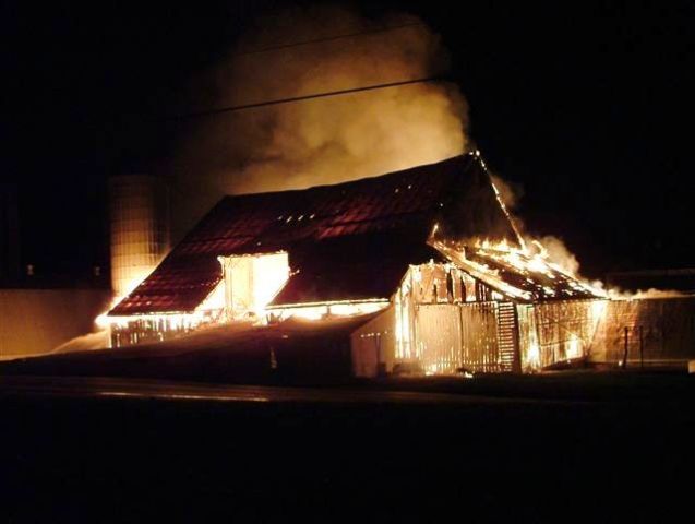 The Barn on Fire