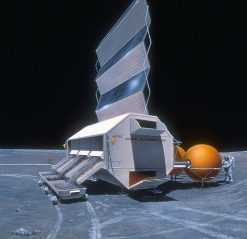 Mining operations on the Moon