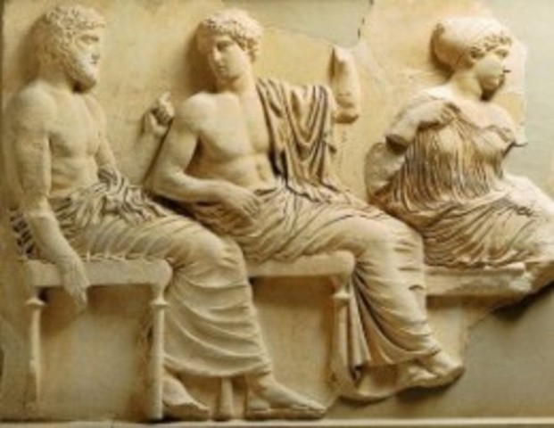 Los sofistas Protágoras de Abdera, Gorgias de Leontinos, Hippias de Ellis,