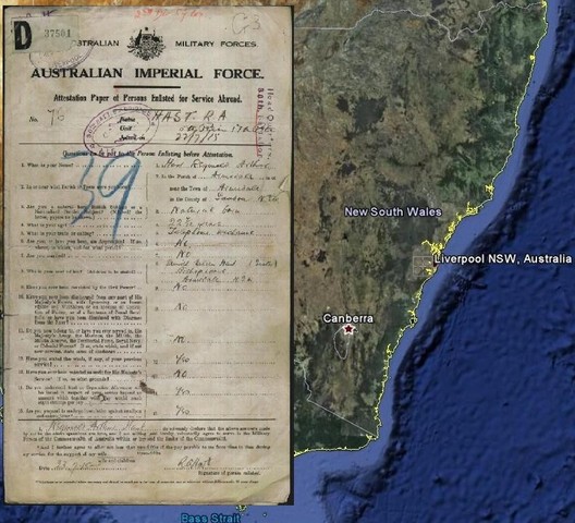 Hast Signed Attesstation Papers, Liverpool, NSW, Australia