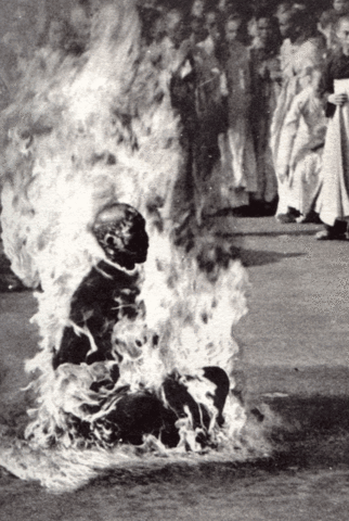Monk Sets Himself on Fire