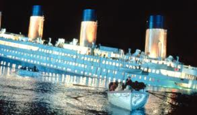Titanic sinks