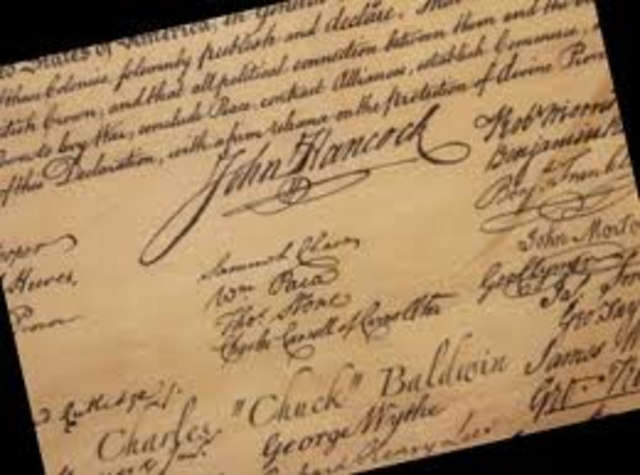 Signing of Declaration