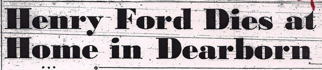 Henry Ford's death
