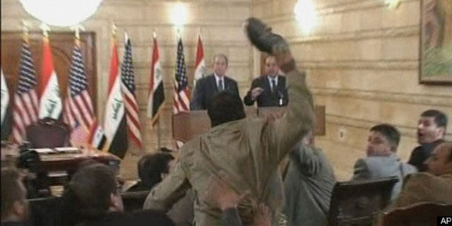Shoe Thrown at George W. Bush