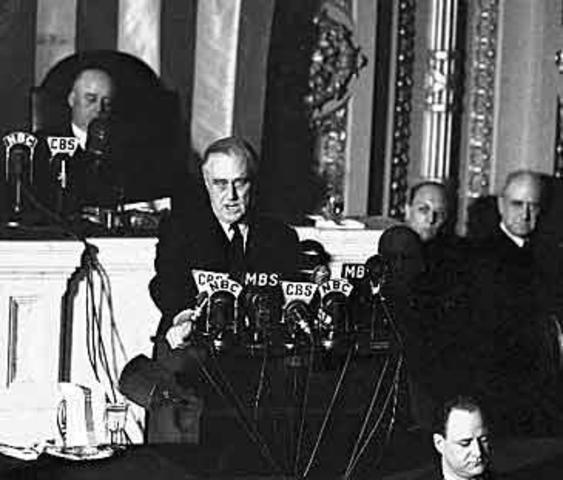 U.S and Britain declares war on Japan