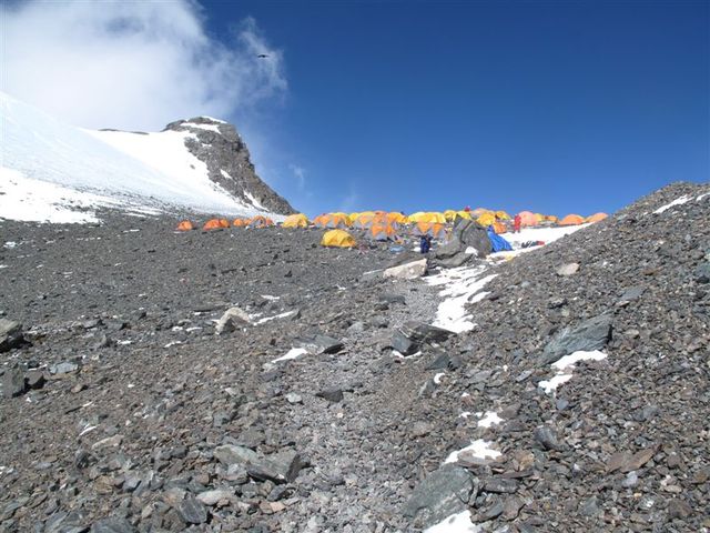 Boukreev had returned  to camp four at 4:30 p.m before the brunt of the storm having to be rushes down the mountain.