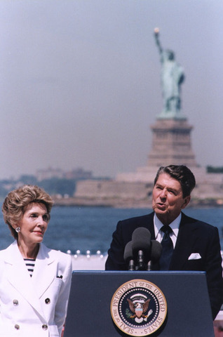 Reagan celebrated the Statue of Liberty