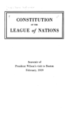 Constitution of League of Nations